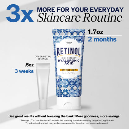 LilyAna Naturals Anti Aging Retinol Face Cream for Women – Wrinkle & Neck Cream for Firming, Retinol Moisturizer for Face with Hyaluronic Acid, Hydrating Night Cream for Fine Lines, Collagen Boost LilyAna Naturals