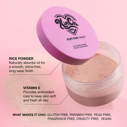 KimChiChic Beauty Puff Puff Pass Set & Bake Loose Setting Powder Makeup Kimchi Chic