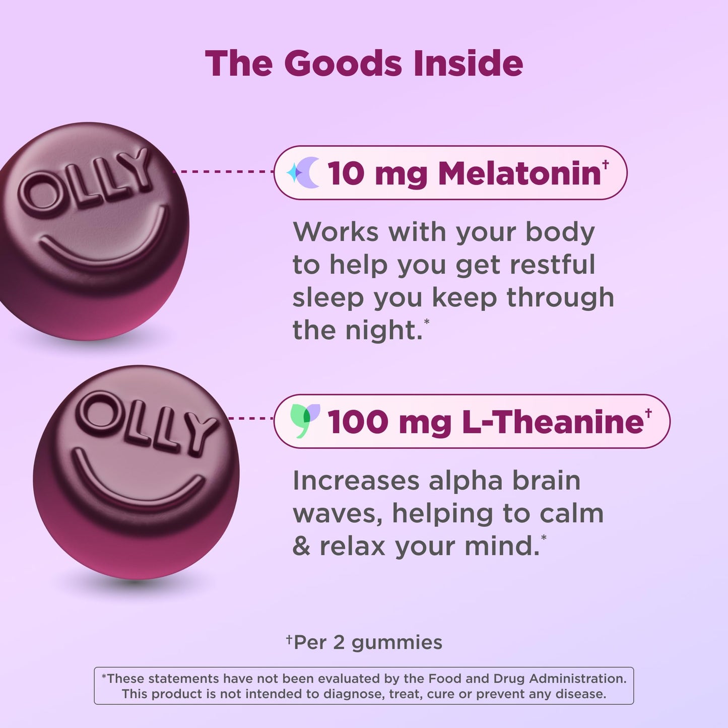 OLLY Max Strength Sleep Gummy, 10mg Melatonin, L-Theanine, Chamomile, Lemon Balm, Sugar Free, Vegetarian Sleep Aid, Strawberry - 70 Count OLLY