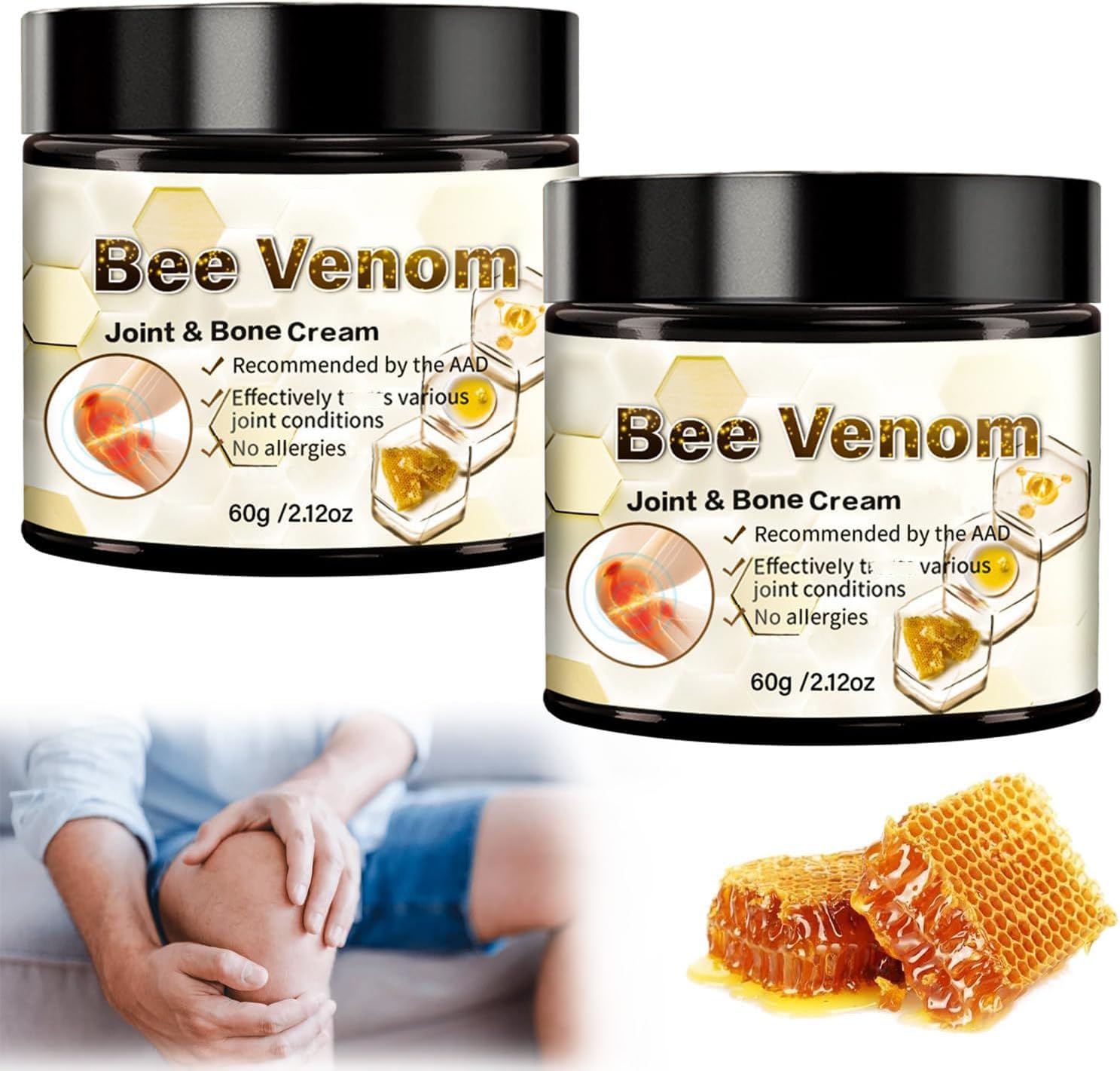 ArthroEase Bee Venom Arthritis Cream, Joint & Muscle Soothing Bee Venom Cream, Professional Bee Venom Joint Cream, Bee Venom Joint Gel - Specially for for Back, Neck, Hands, Knee (2 Bottle) Lmoy buy australia supplements
