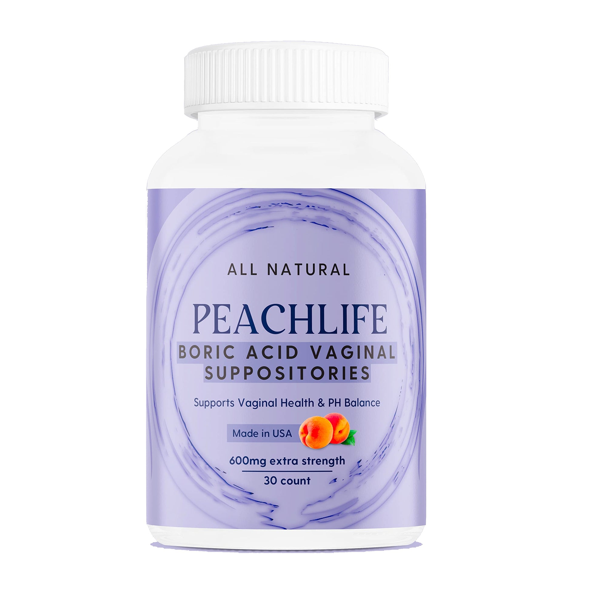 Peachlife Boric Acid Suppositories in Vegetable Capsules - USA Made - Vaginal pH Peachlife buy australia supplements
