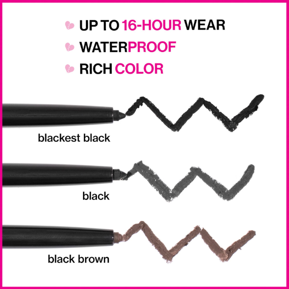 wet n wild Mega Last Breakup Proof Waterproof Retractable Gel Eyeliner - Ultra Pigmented 16-Hour Long Wear, Smudge Proof Satin Finish Formula, Cruelty-Free & Vegan - Charcoal wet n wild