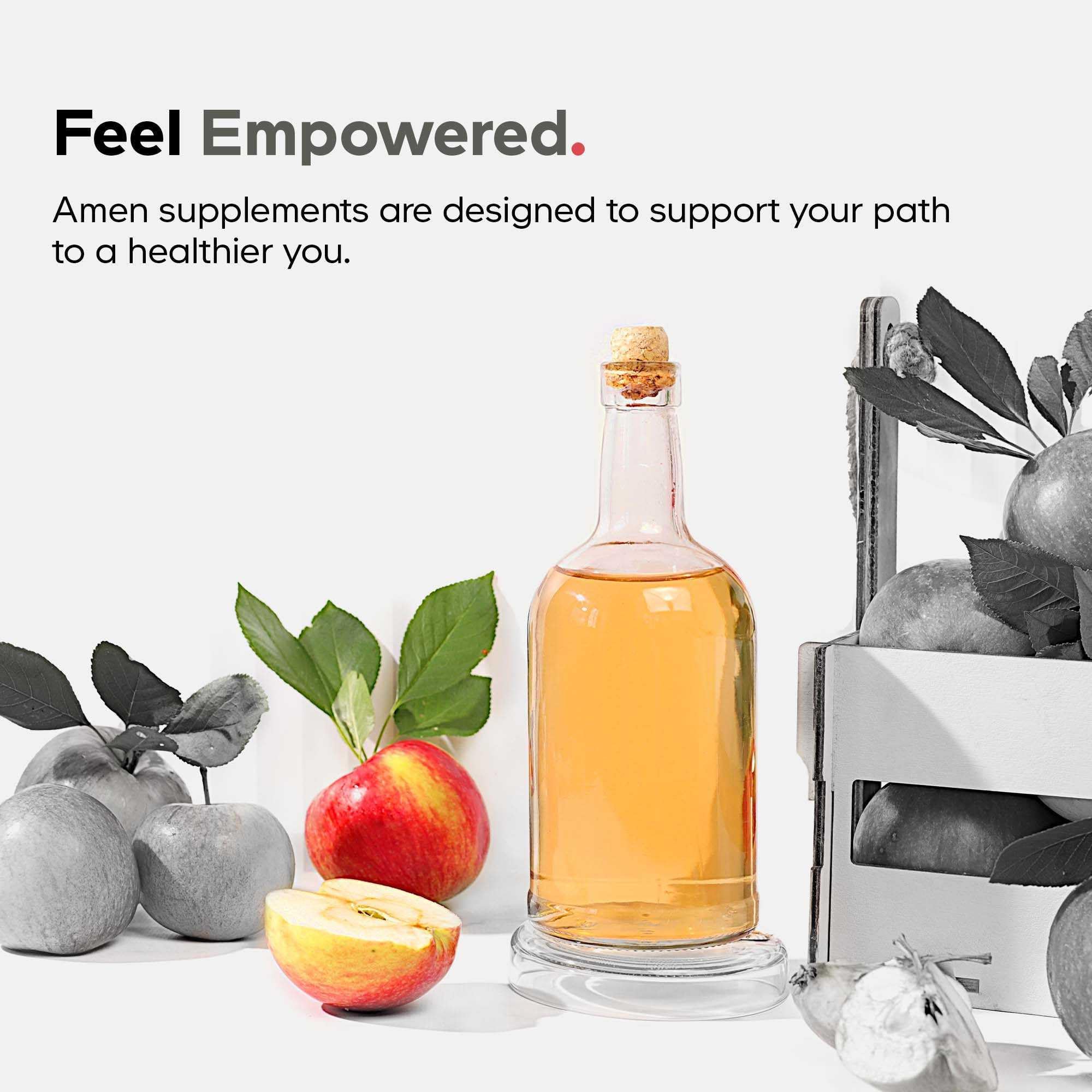Amen Probiotics Supplement, SBO Probiotic and Organic Prebiotics, 50 Billion CFUs, Shelf Stable, No Refrigeration Required, Flora Daily Probiotic Formula for Women & Men