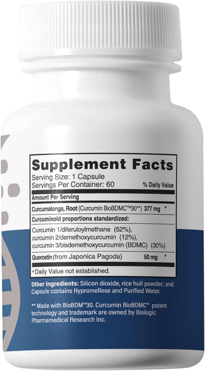 Advanced Bionutritionals Curcumitol-Q® – BioBDMC® Curcumin Supplement - Curcumin I, II & III with Quercetin