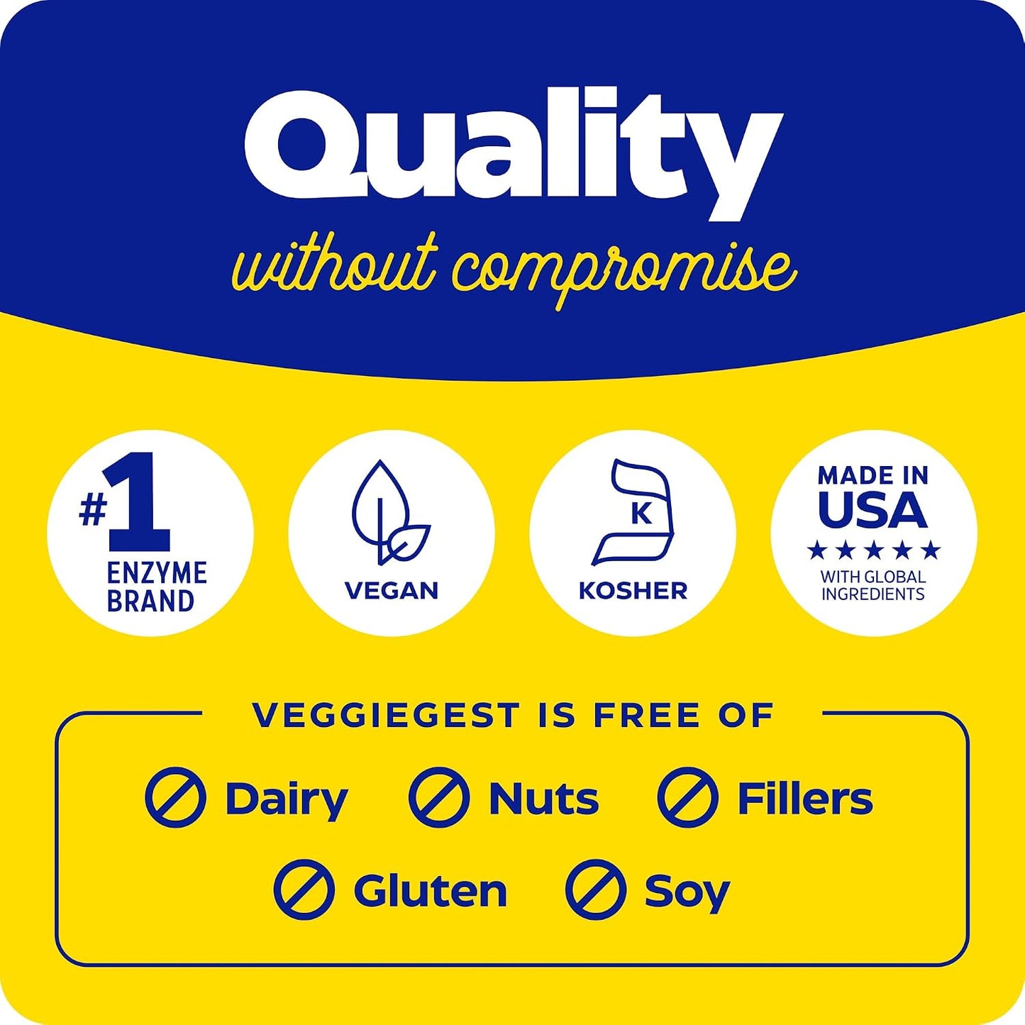 Enzymedica VeggieGest - Digestive Enzyme Supplement for Women & Men, Enzymes for Digestion & Gut Health Support, Support for Vegetarian/Vegan Diets, Helps Gas & Bloating, Gluten Free - 90 Caps Gsupps Australia