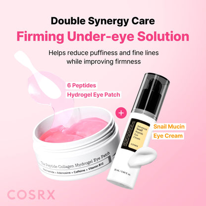 COSRX Pink Peptides Collagen Hydrogel Eye Patch for Puffy Eyes (60) COSRX