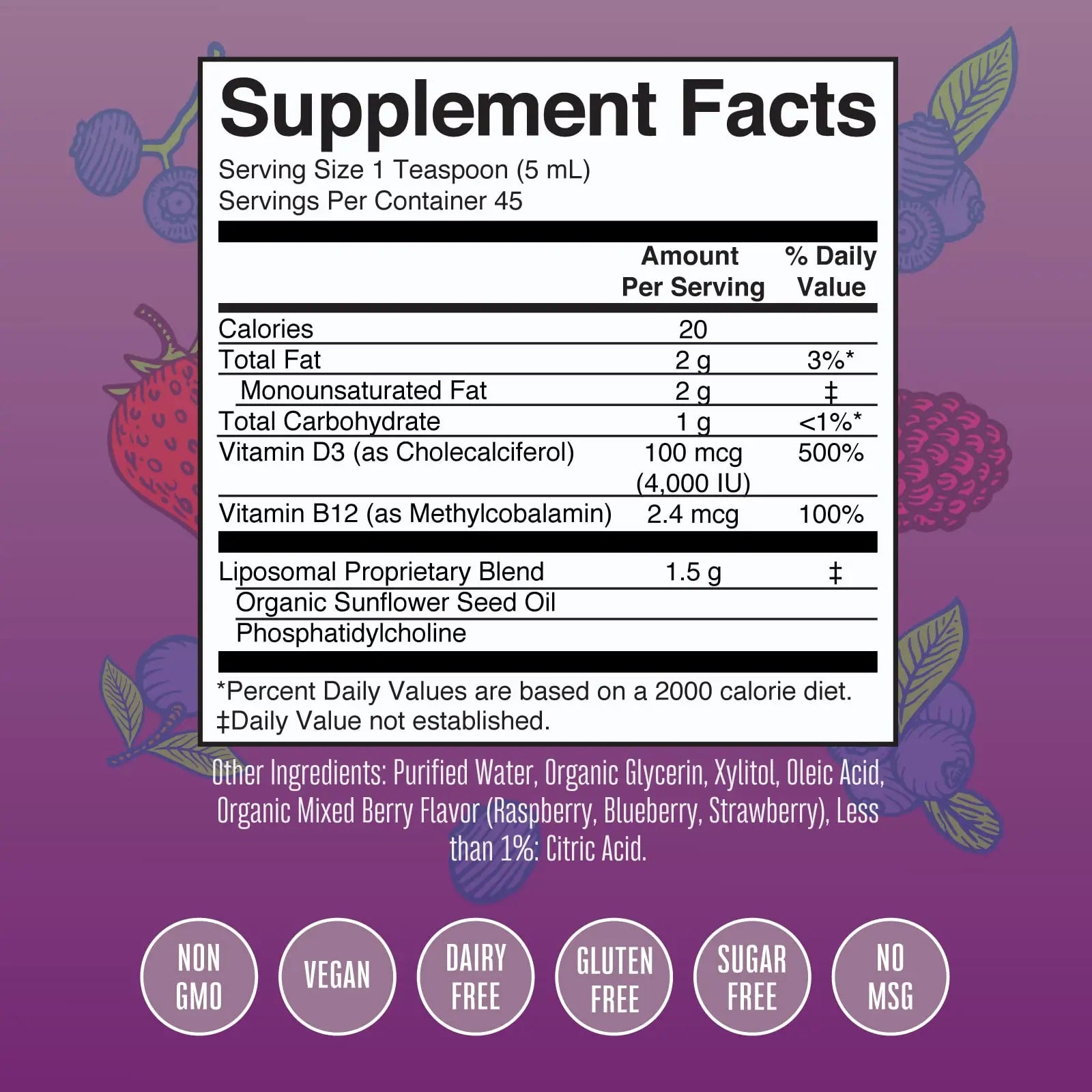 MaryRuth Organics Kids Multivitamin Liposomal (Strawberry Cherry & Vanilla) & Vitamin D3 Liposomal (Mixed Berry) Clean Label Project Verified MARYRUTH'S buy australia supplements
