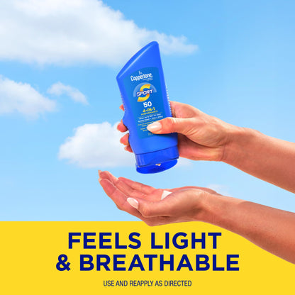 Coppertone SPORT Sunscreen Lotion Broad Spectrum SPF 50 (3 Fluid Ounce) (Packaging may vary) Coppertone