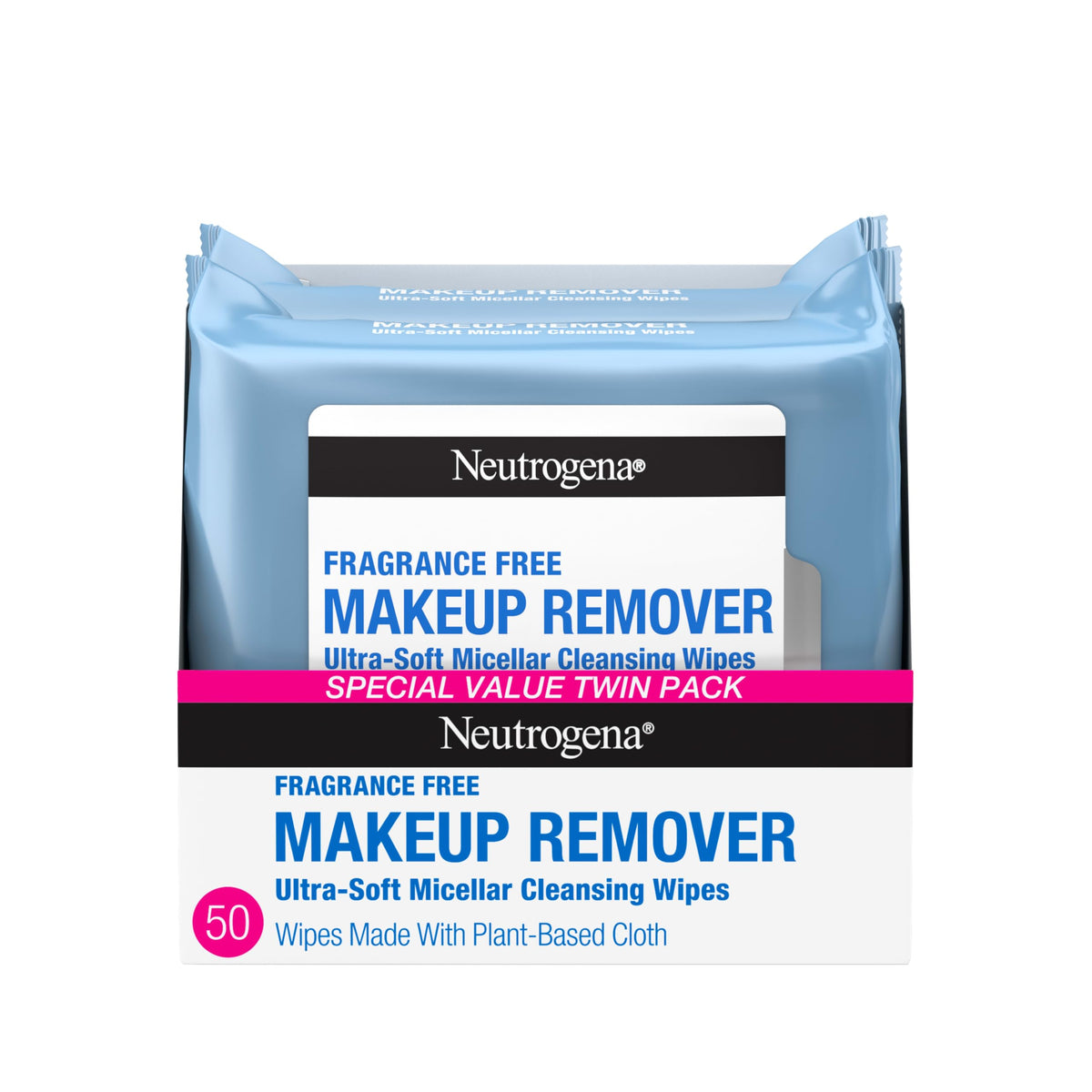 Neutrogena Makeup Remover Wipes, Fragrance-Free, 2 Pack of 25 Ct Neutrogena