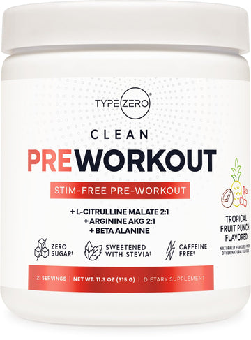 Ultra Clean Stim Free Pump Pre Workout + Nitric Oxide Booster (Fruit Punch) Beetroot, 7G Arginine Citrulline Malate, Betaine, Beta A, ACV+ - Sugar/Caffeine Free Natural Non Stim Preworkout Men & Women Type Zero buy australia supplements