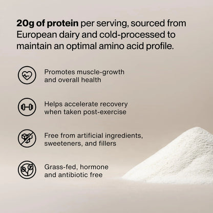 Momentous Essential Grass-Fed Whey Protein Powder - 20 g Whey Isolate Protein - NSF Certified for Sport - Gluten-Free - 25 Servings for Essential Everyday Use - Unflavored - Package May Vary Momentous