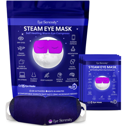 Steam Eye Mask, Self Heating Warm Compress for Dry Eyes I Heated Fast Relief for Stye, Puffy Sensitive Eyes, Moist Heat, Easter Basket Stuffers Lure Essentials