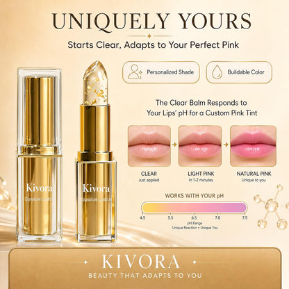 2-Pack Kivora Lipstick, Kivora Skin-Adaptive Lipstick, PH Lipsticks Color Changing, Long Lasting Moisturizing Tinted Lip Balm, Lipsticks for Older Women Generic