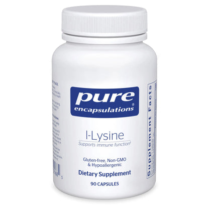Pure Encapsulations L-Lysine - Essential Amino Acid Supplement for Immune Support & Gum, Lip Health* - with L-Lysine HCl - 90 Capsules Pure Encapsulations