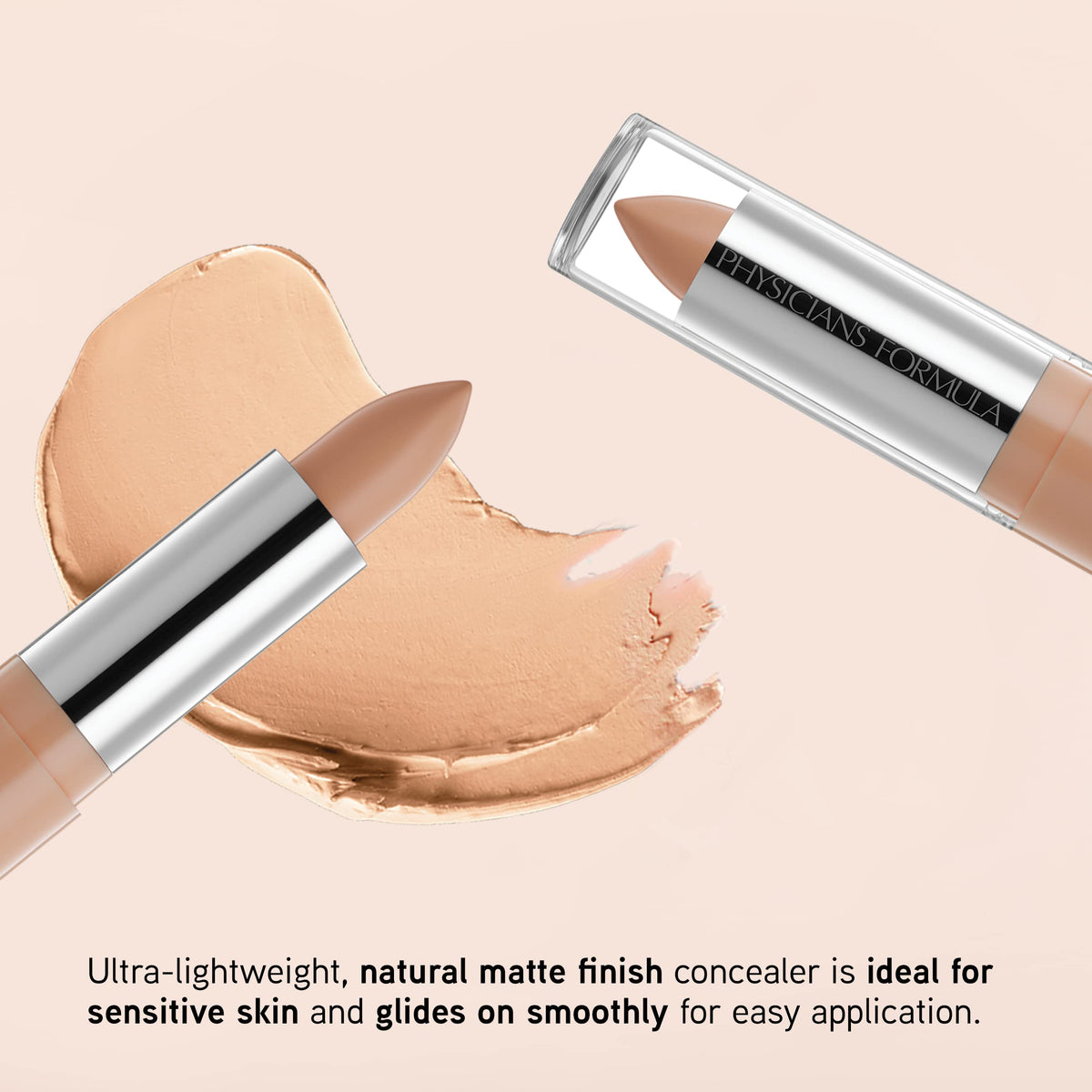 Physicians Formula Gentle Full Coverage Concealer, Light Cover Concealer Stick, Eyes, Face, Dermatologist Tested (Packaging May Vary) Physicians Formula