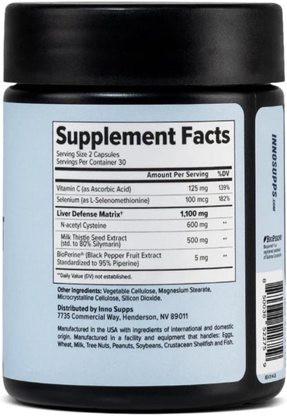 InnoSupps Advanced Liver Support Supplement with NAC, Milk Thistle, Selenium & Vitamin C – Liver Cleanse Detox & Repair – Liver Health, Liver Aid & Liver Defense for Men and Women – 60 Capsules