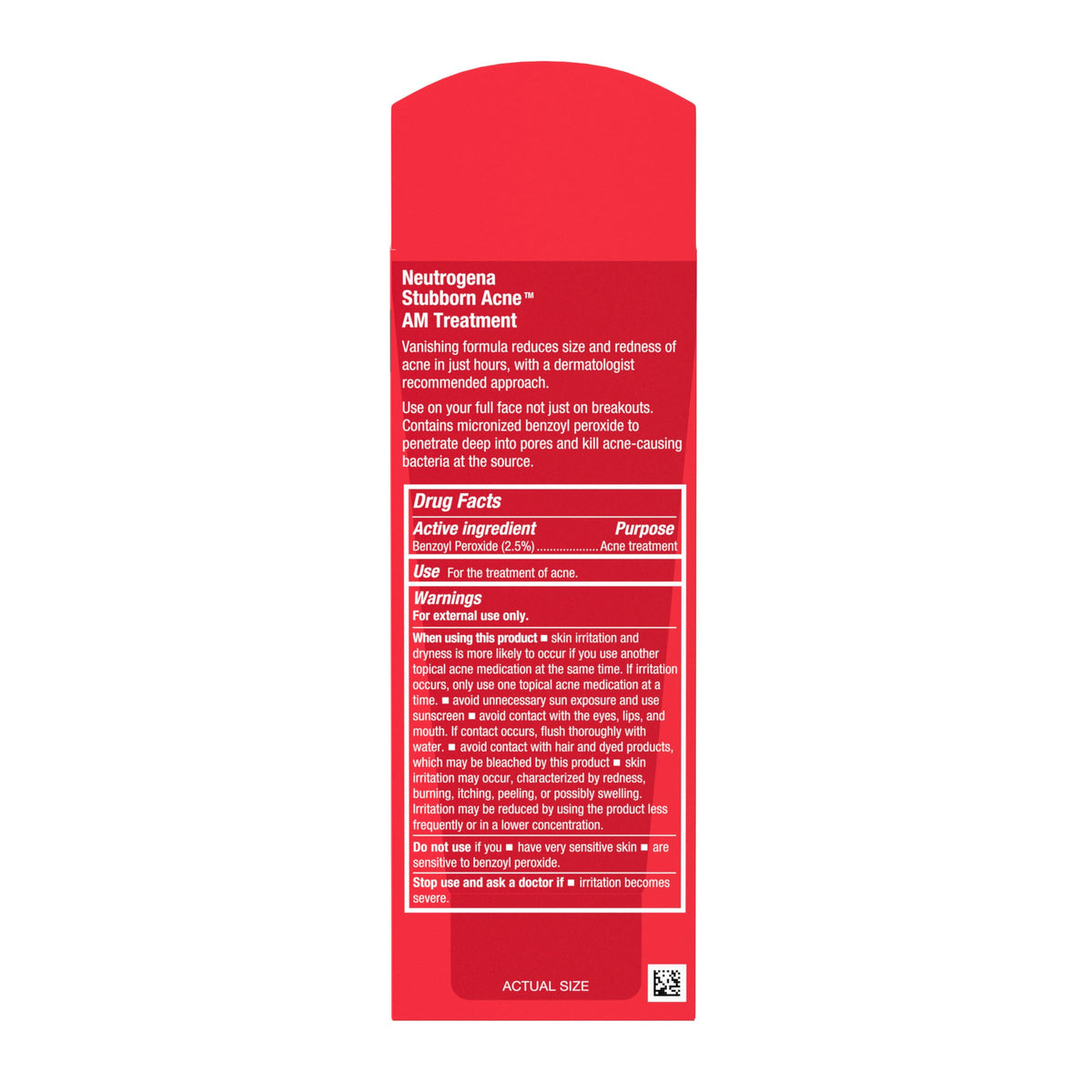 Neutrogena Stubborn Acne AM Face Treatment, 2.0 oz Neutrogena
