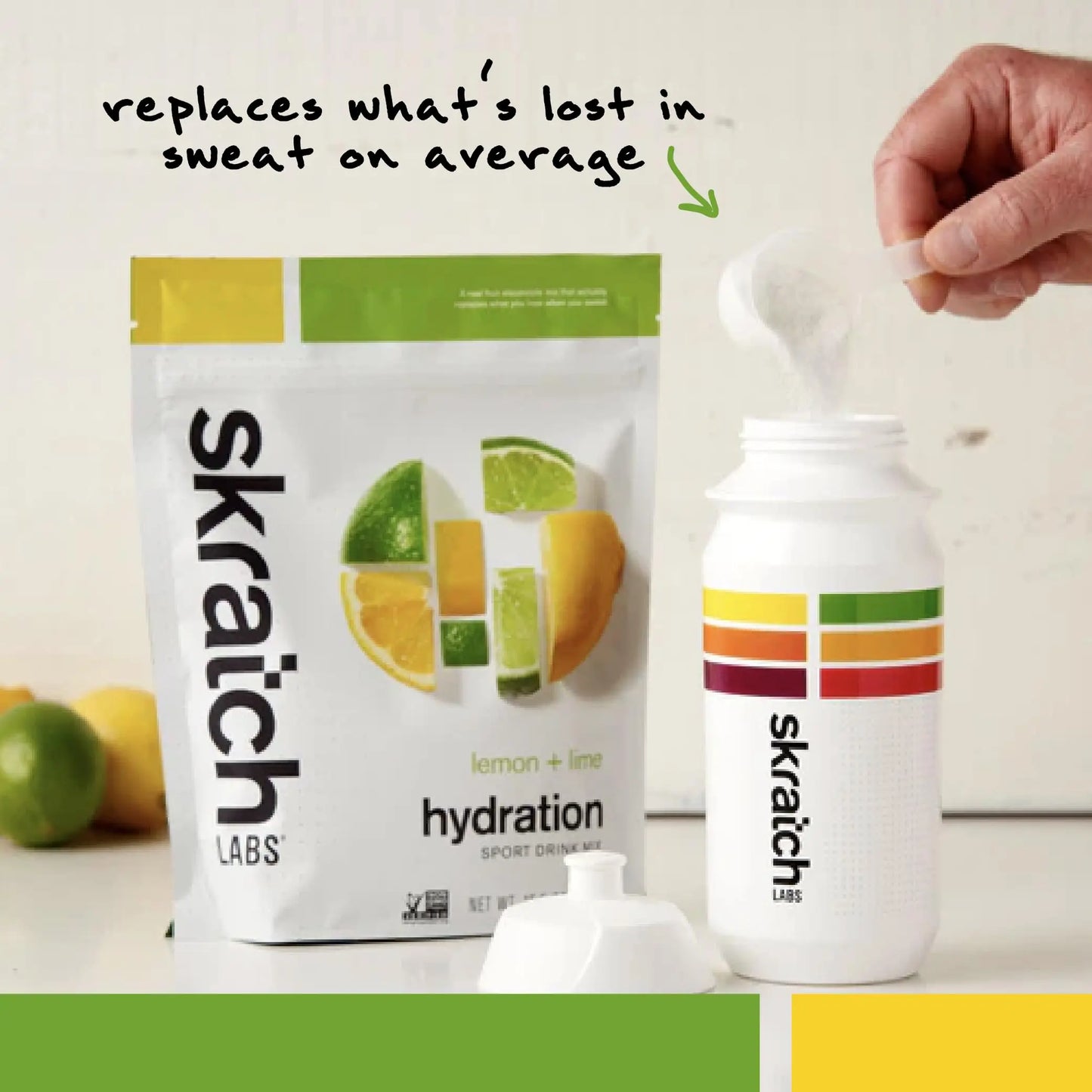Skratch Labs Hydration Sports Drink Mix – Real‑Fruit Electrolyte Powder for Fast Hydration & Endurance | Lemon & Lime | 20 Servings | Vegan, Non‑GMO, Clean Ingredients Skratch Labs