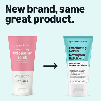 Amazon Essentials Deep Cleansing Exfoliating Scrub, 5 Ounces, 1-Pack (Previously Amazon Basics) Amazon Essentials
