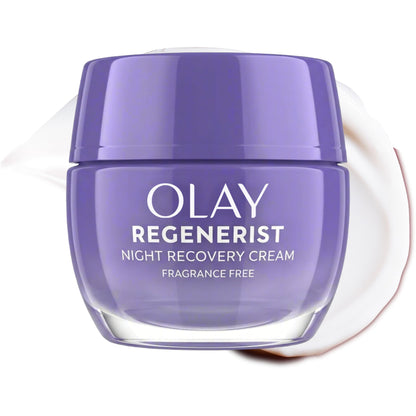 Olay Night Cream for Face, Anti-Aging Face Moisturizer for Women - Fragrance-Free Skin Care, Anti-Wrinkle, Exfoliate, Smooths Texture - Triple Collagen Cream, Niacinamide, Pro-Vitamin B5, 1.7Oz Olay