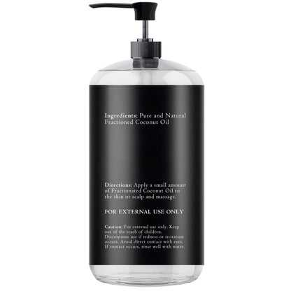 Fractionated Coconut Oil- Lightweight, Non‑Greasy Skin & Massage Oil for Soft, Silky Feel – 100% Natural, A Very Long-Lasting Glide, Fast‑Absorbing Personal Care Oil, No Scent, 16.9 Fl Oz (500ML) Essentially KateS