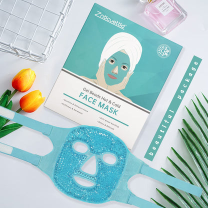 Cold Face Eye Mask Ice Pack Reduce Facial Puff, Dark Circles, Gel Hot Heat Cold Compress Pack, Face SPA Gift for Woman Sleeping ZNÖCUETÖD