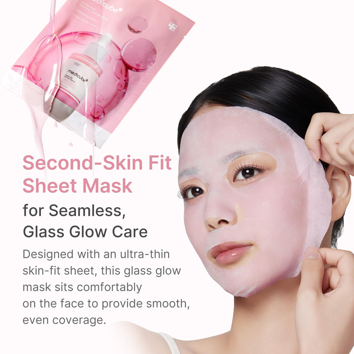 medicube PDRN Pink Peptide Ampoule Sheet Mask 6EA medicube