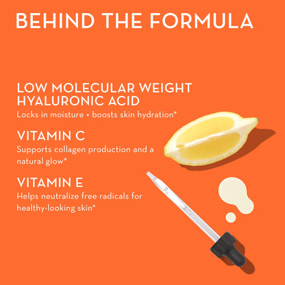 HUM Hyaluronic Glow Hydrating Skin Care Supplement, with Low Molecular Hyaluronic Acid, Vitamin C from Amla Fruit, and Vitamin E, Antioxidant Support for Skin Hydration, Tangerine, 60 Vegan Gummies
