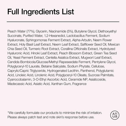 Anua Peach 70 Niacinamide Serum, Daily Glow Serum For Face, Skin Tone & Dullness Care with Vitamin B12, Lightweight ANUA