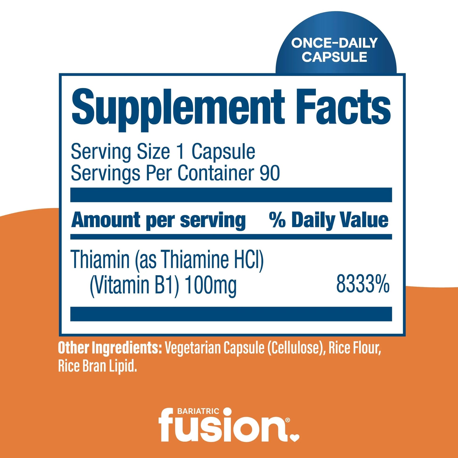 Bariatric Fusion Vitamin B1(Thiamine) for Bariatric Surgery Patients Including Gastric Bypass & Sleeve Gastrectomy, Easy to Swallow Capsule, 90 Count Bariatric Fusion buy australia supplements