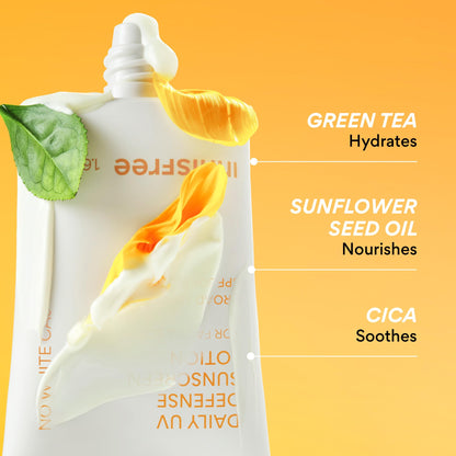 innisfree Daily UV Defense Sunscreen SPF 50+ PA++++, Korean Face & Body Sunscreen, Invisible Finish, Broad Spectrum, No White Cast, Lightweight, Hydrating, Available in Gift Sets & Jumbo innisfree