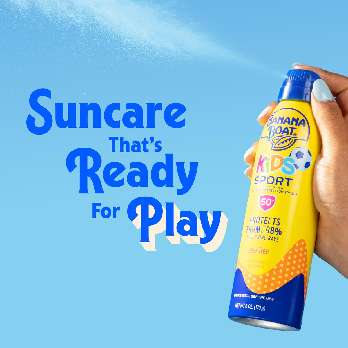 Banana Boat Sport Kids Sunscreen Spray SPF 50, 6 oz (2 Pack) Banana Boat