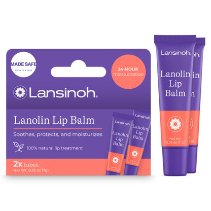 Lansinoh Lanolin Lip Balm, 2 Pack of 0.25 Ounces Each Lansinoh