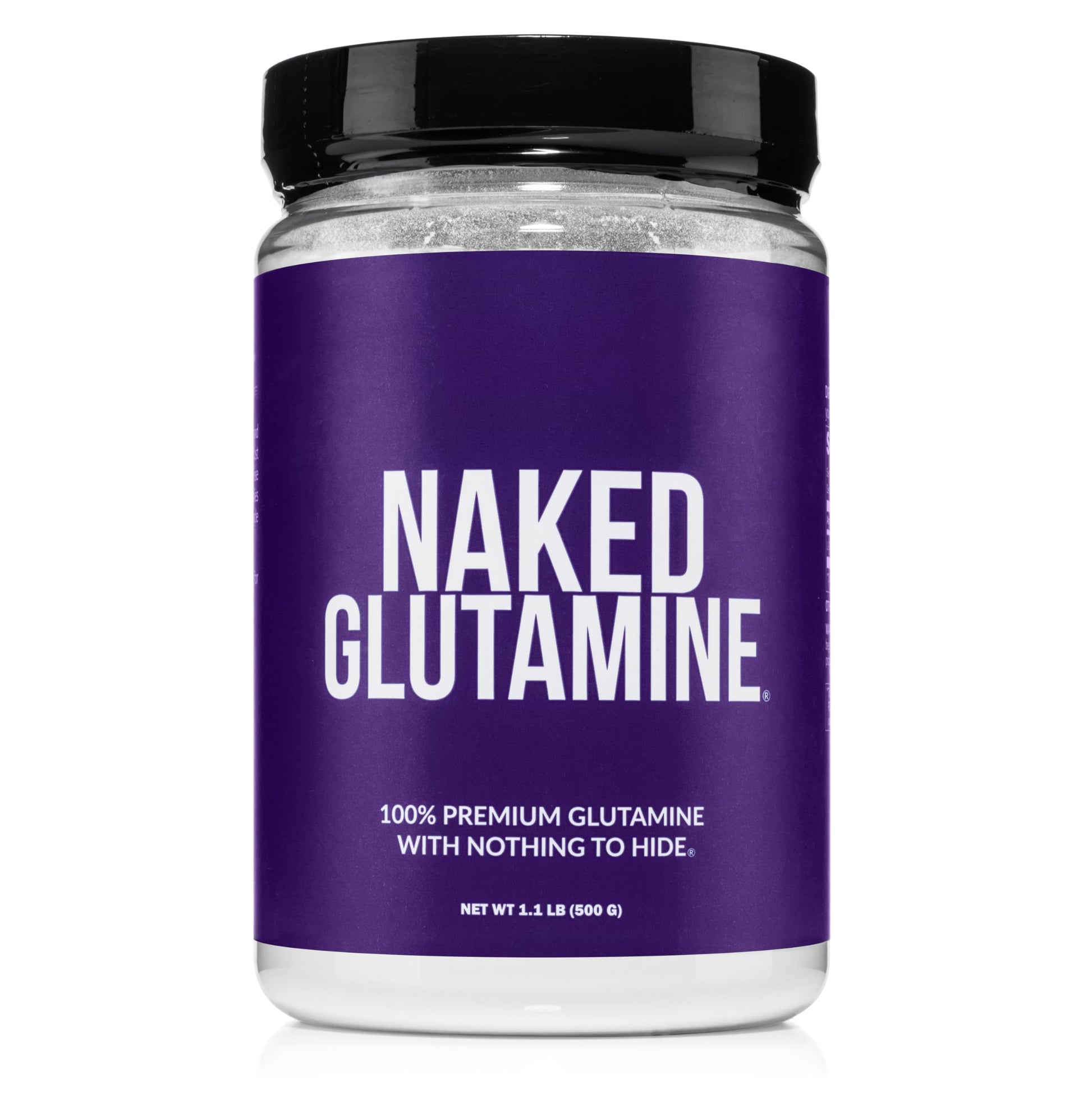 Pure L-Glutamine Made in The USA - 100 Servings - 500g, 1.1lb Bulk, Vegan, Non-GMO, Gluten and Soy Free. Minimize Muscle Breakdown & Improve Protein Synthesis. No Additives NAKED buy australia supplements
