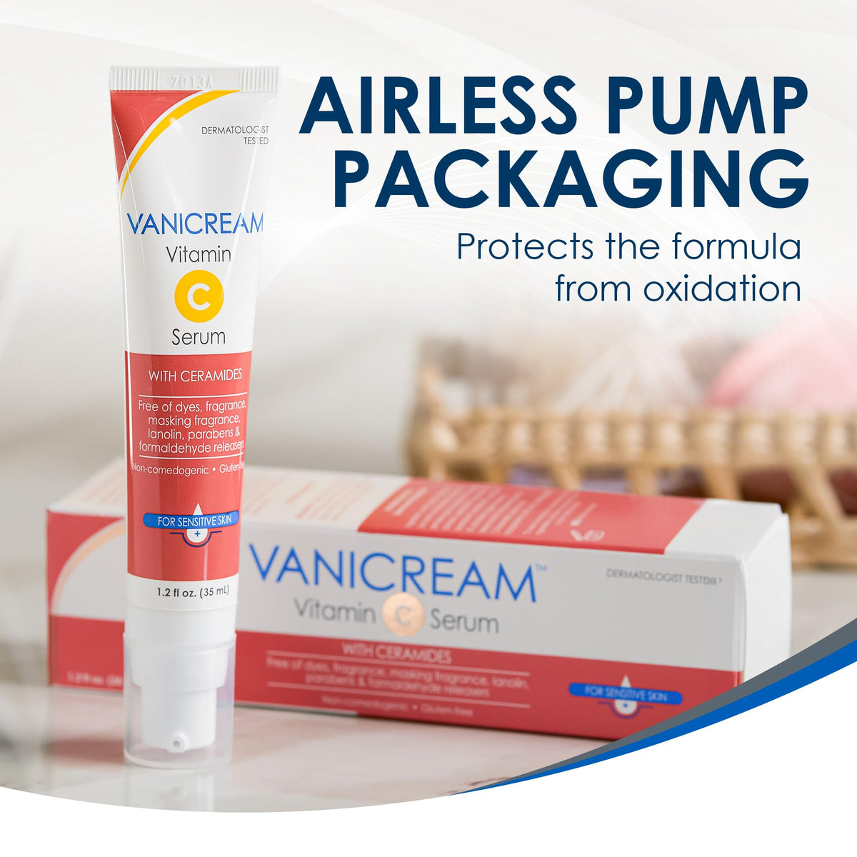 Vanicream Vitamin C Serum, 1.2 Fl Oz, Formulated without Common Irritants for Sensitive Skin, Milky and Lightweight, Boosts Glow, Dermatologist-Tested Vanicream