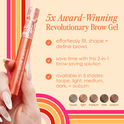 Grande Cosmetics GrandeBROW 2-in-1 Tinted Brow Gel & Serum, Medium Grande Cosmetics