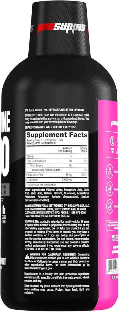 PROSUPPS L-Carnitine 3000 Stimulant Free Liquid Shots (Dragon Fruit) and Hyde Max Pump Pre Workout for Men and Women (Fruit Punch) Bundle