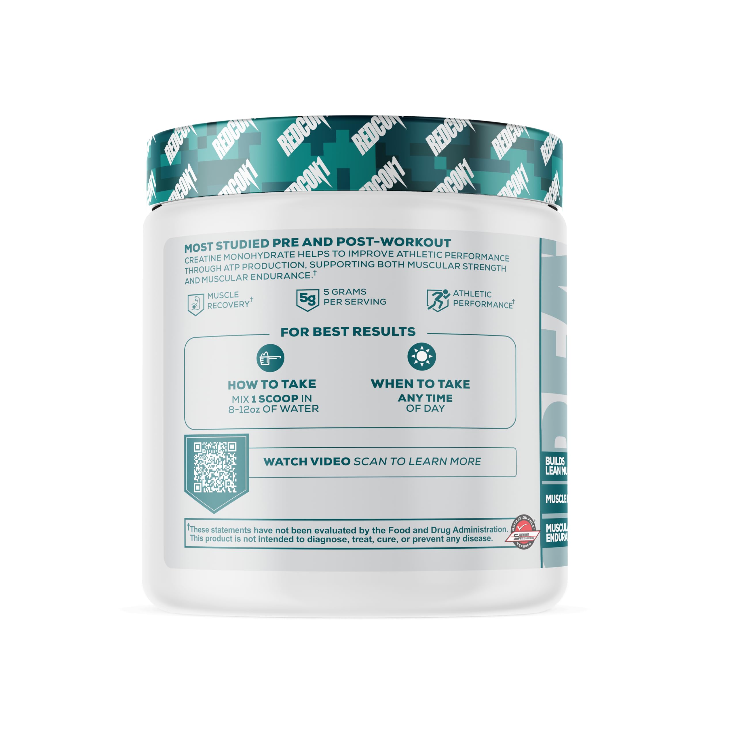 REDCON1 Creatine Monohydrate - Keto Friendly + Vegan Pre & Post Workout Supplement - Creatine Powder to Support Recovery & Athletic Performance (60 Servings) REDCON1 buy australia supplements