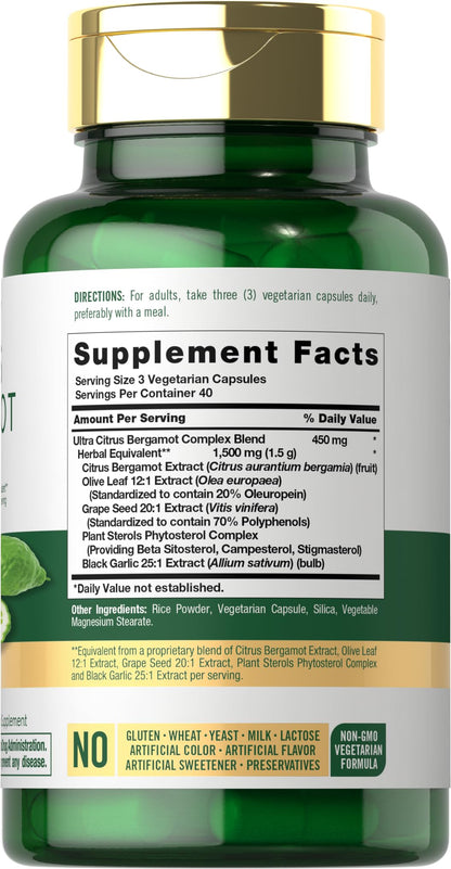 Carlyle Citrus Bergamot Supplement | Extract Complex | 120 Capsules | Non-GMO, Gluten Free Carlyle