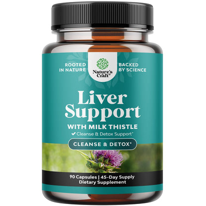 Best Liver Supplements with Milk Thistle - Artichoke - Dandelion Root Support Healthy Liver Function for Men and Women Natural Detox Cleanse Capsules Boost Immune System Relief - Natures Craft | Herbal Detox Support with Ginger, Beetroot & Artichoke - Ber Gsupps Australia