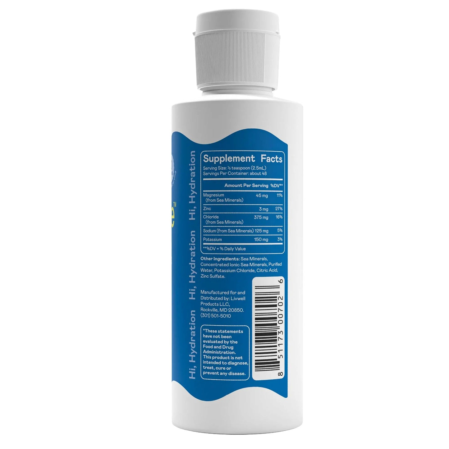 Hi-Lyte Electrolytes for Fasting, Immune Support and Rapid Hydration | 48 Servings | NO Calories NO Sugar | 20%+ More Potassium, Magnesium & Zinc Hi-Lyte