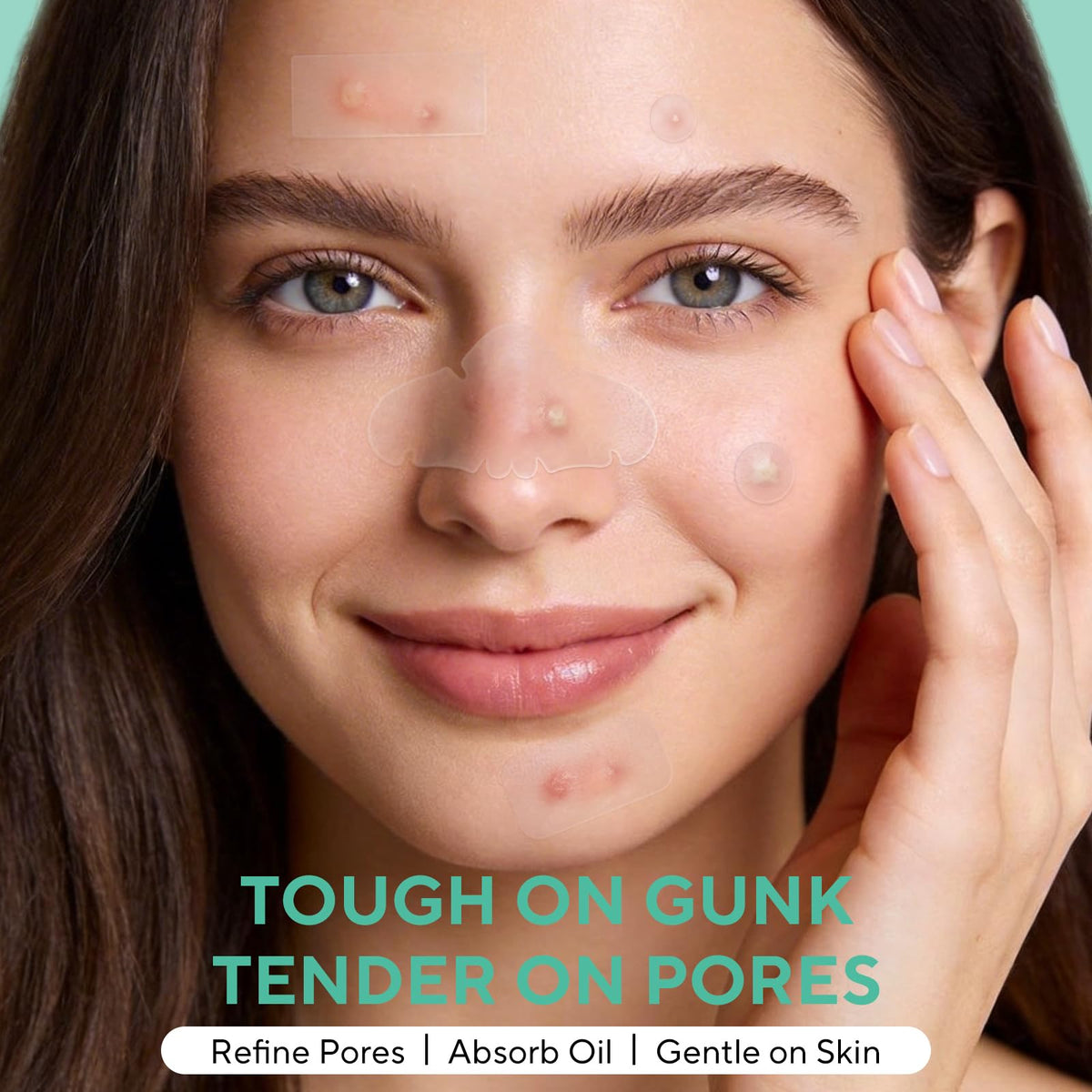QUSTERE 580 Count Pimple Patches for Face, Large Hydrocolloid Acne Patches Stickers Bandages, Blemishes Zit Breakouts for Cheeks, Forehead, Chin, Nose for Full Face & Body | 7 Sizes | 4 Shapes QUSTERE