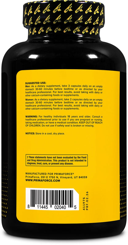 Primaforce ZMA Dietary Supplement, 180 Capsules Primaforce