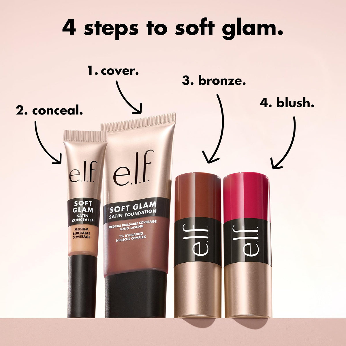 e.l.f. Soft Glam Cream Bronzer Stick, Sun-Kissed Soft Glow, Fair e.l.f.