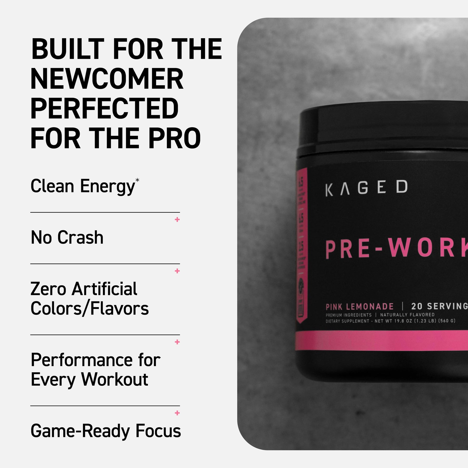 Kaged Sport Pre Workout Powder for Men & Women, Pink Lemonade, Sport Certified, 188mg Caffeine, Nitric Oxide, Beta Alanine, 20 Servings Kaged buy australia supplements