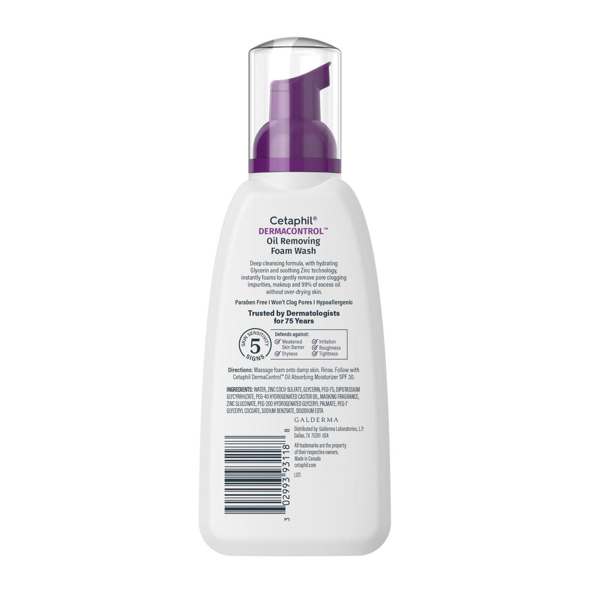 Cetaphil Pro Oil Removing Foaming Face Wash, Sensitive Skin, 8oz, 3ct Cetaphil