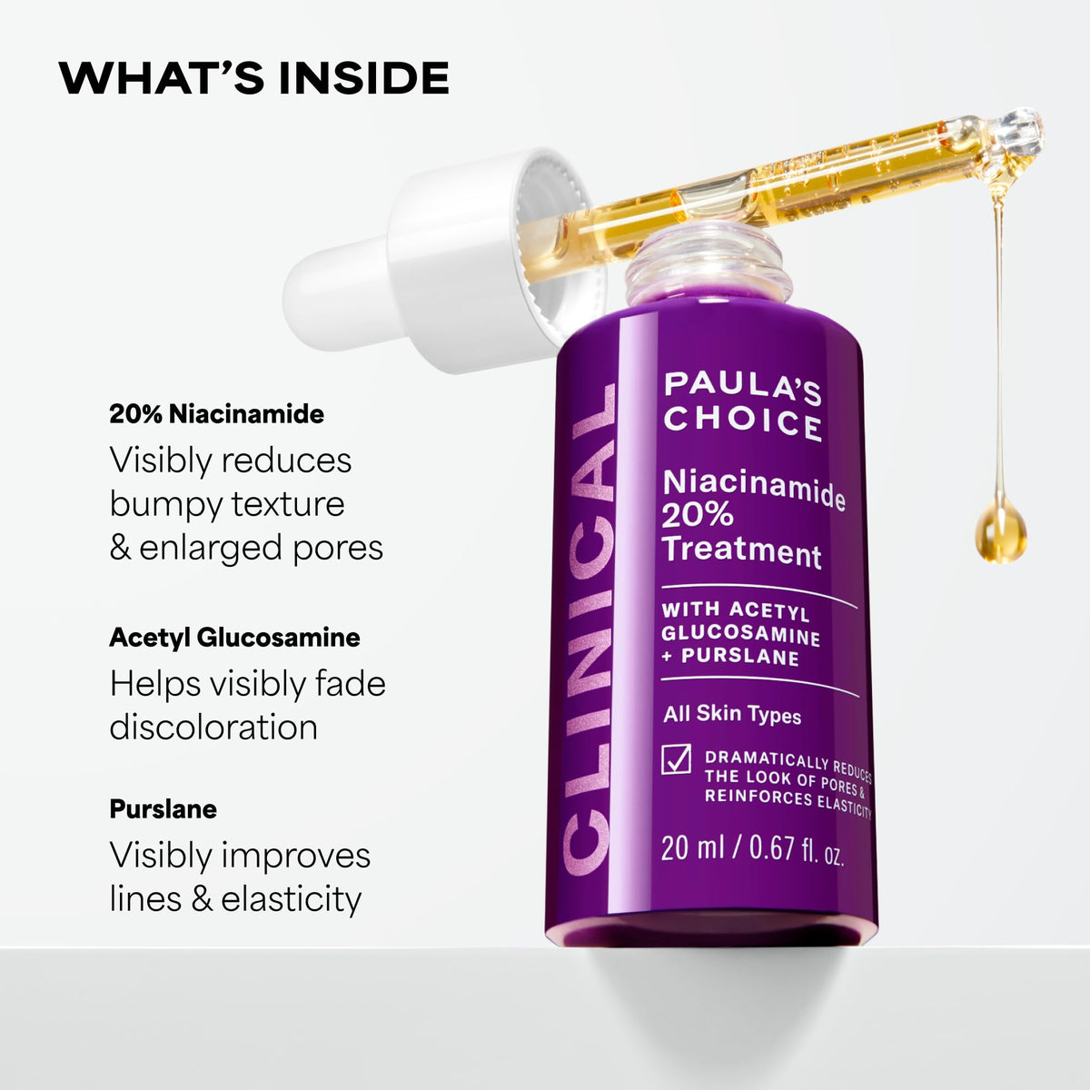 Paula's Choice CLINICAL 20% Niacinamide Vitamin B3 Face Serum, 0.67 Fl Oz Paula's Choice