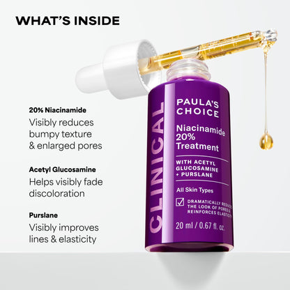Paula's Choice CLINICAL 20% Niacinamide Vitamin B3 Face Serum, 0.67 Fl Oz Paula's Choice