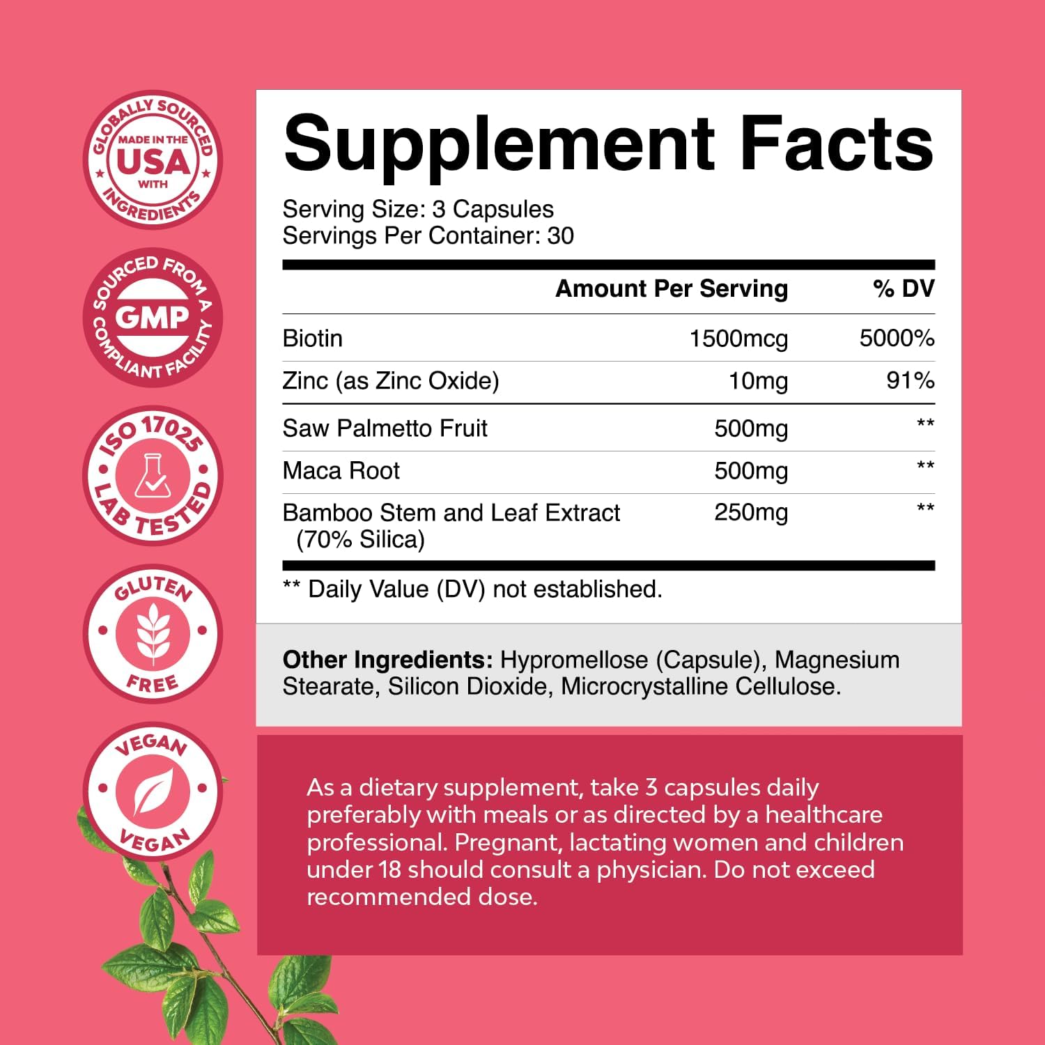Saw Palmetto for Women 500mg - DHT Blocker for Women 30-Day Supply - Hair Vitamins for Hair Loss Supplement - Saw Palmetto Extract Capsules with Maca Root & Biotin - 90 Count Gsupps Australia