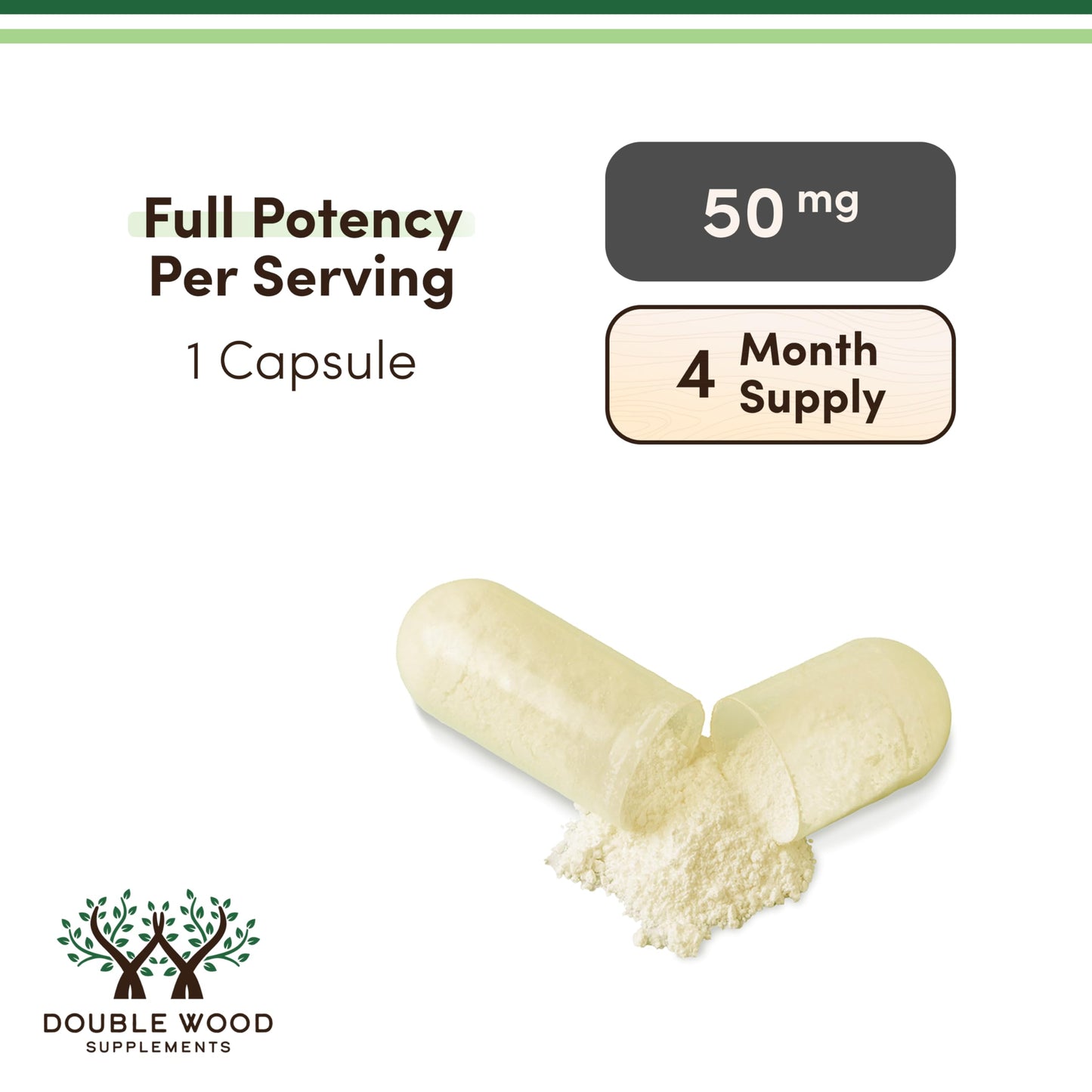 Apigenin Supplement - 50mg per Capsule, 120 Count (Powerful Bioflavonoid Found in Chamomile Tea for Relaxation, Sleep, and Mood) Senolytic Double Wood Supplements